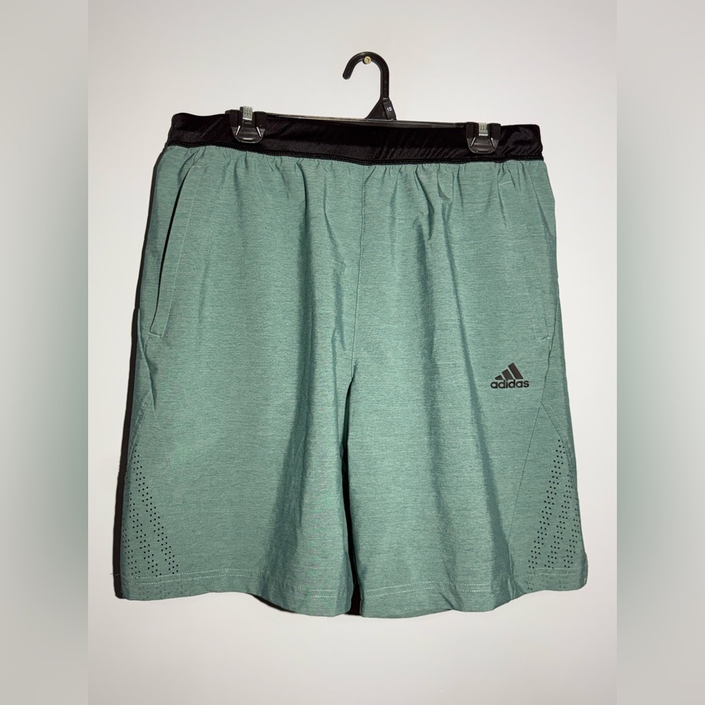 Adidas Men's Teal and‎ Black Athletic Shorts